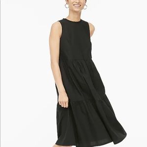 J.Crew Tiered Dress Black Sz 2
